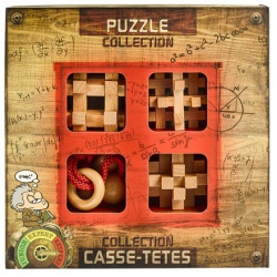 Dřevěné hlavolamy 4 ks - puzzles collection Extreme