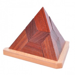 Pyramida 5 dílků - dřevěný hlavolam