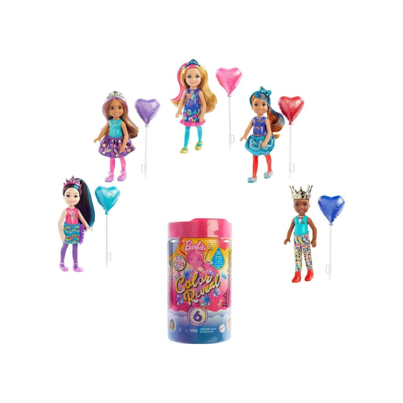 Barbie color reveal Chelsea konfety