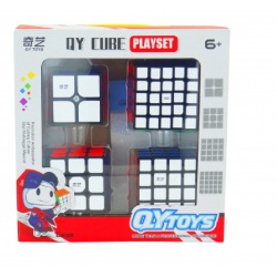 Rubikova kostka Dárkový 4-set QiYi černý